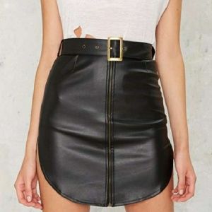 Vegan leather nasty gal skirt